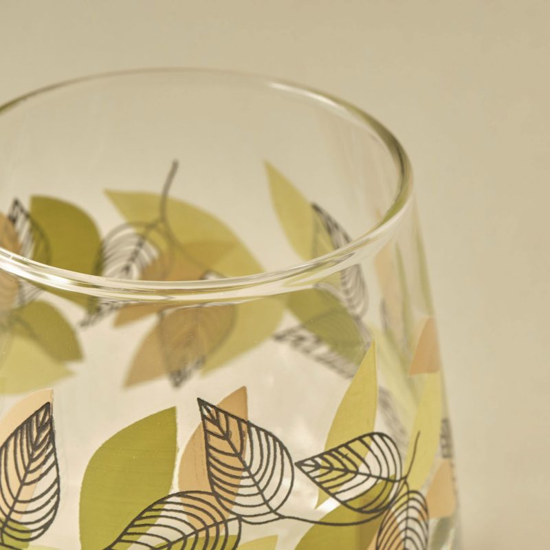 Black Leaf 6 Piece Coffee Side Glass - Image 2