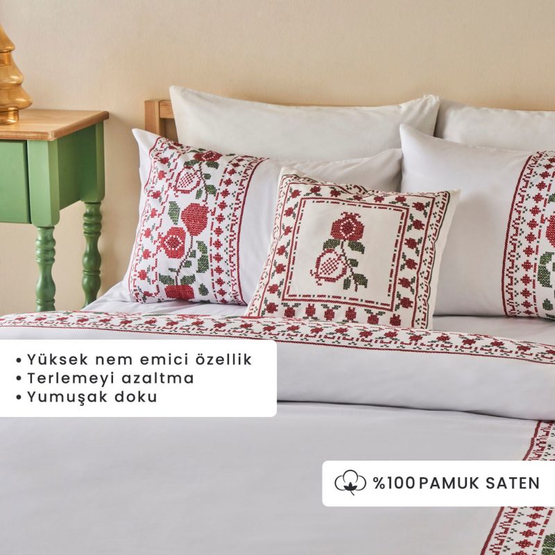 Jolly Single Duvet Cover Set 100% Cotton Satin - Image 2