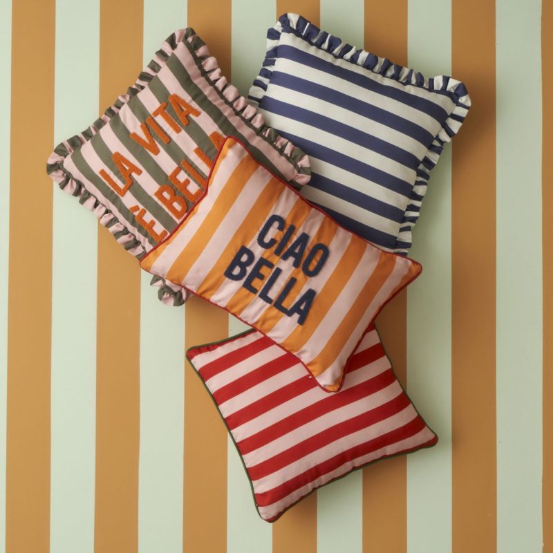 Line Cushion Cover Blue (43x43 cm) - Image 4