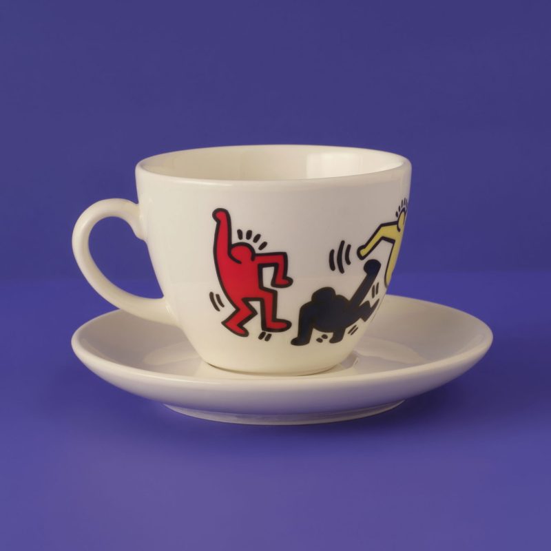 Keith Haring Colored Tea Cup&Saucer set/2pcs (220 cc) - Image 4