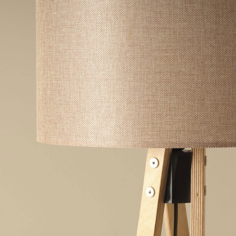 Bella Wooden Floor Lamp Jute (40x40x125 cm) - Image 2