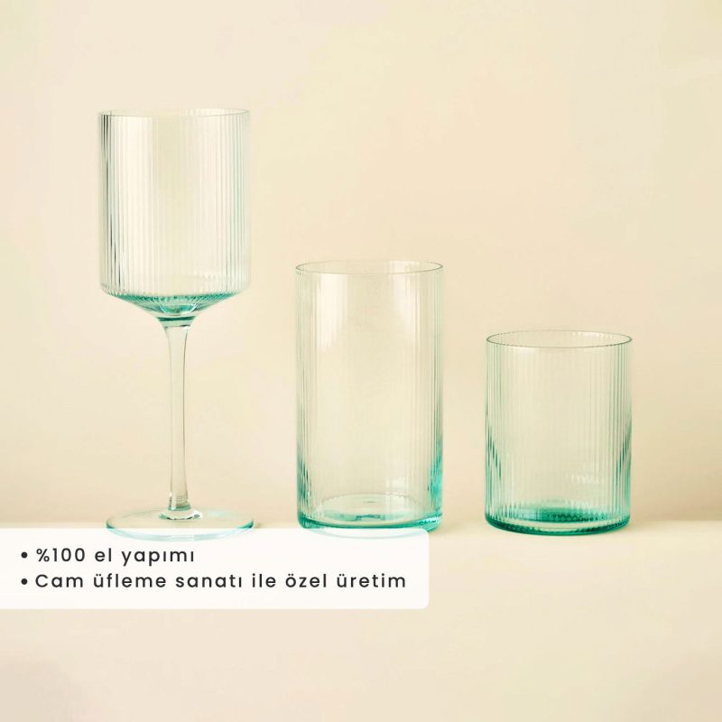 Stripe Glass Set of 18 - Image 2