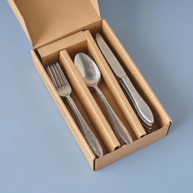 Vintage 18 Pieces For 6 People Dinner Cutlery Set Silver - Image 3