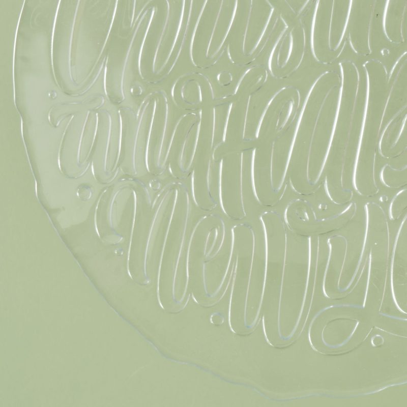 Merry Christmas Glass Serving Bowl 32 cm - Image 2