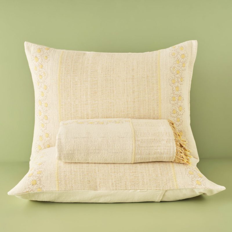 Daisy Single Bedspread Set Cream (180x240 cm) - Image 3