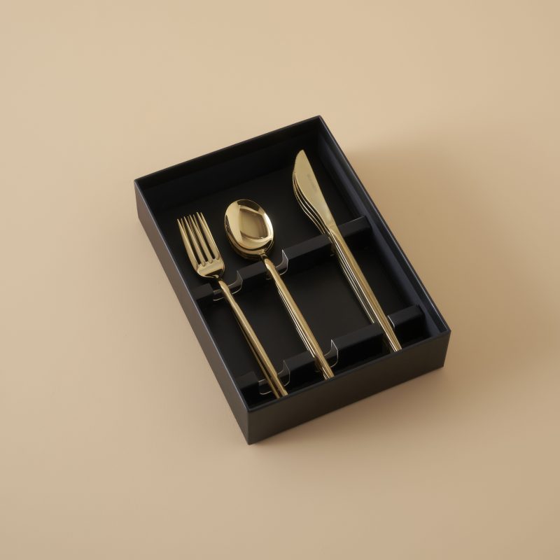 Siena 42 Piece Cutlery Set Gold - Image 5