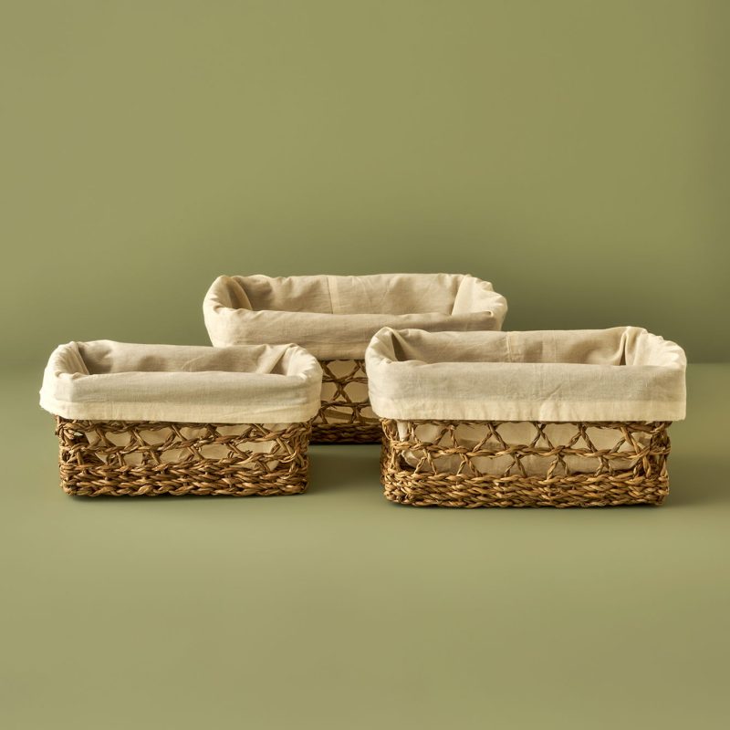 Diana Oval Cloth Basket Natural (27x15 cm) - Image 3