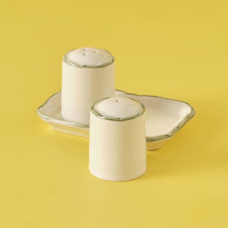 Julia Stoneware Salt-Pepper Shakers Green - Image 2