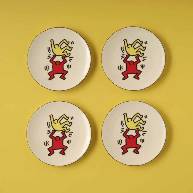Keith Haring Double Cake Plate Set of 4
