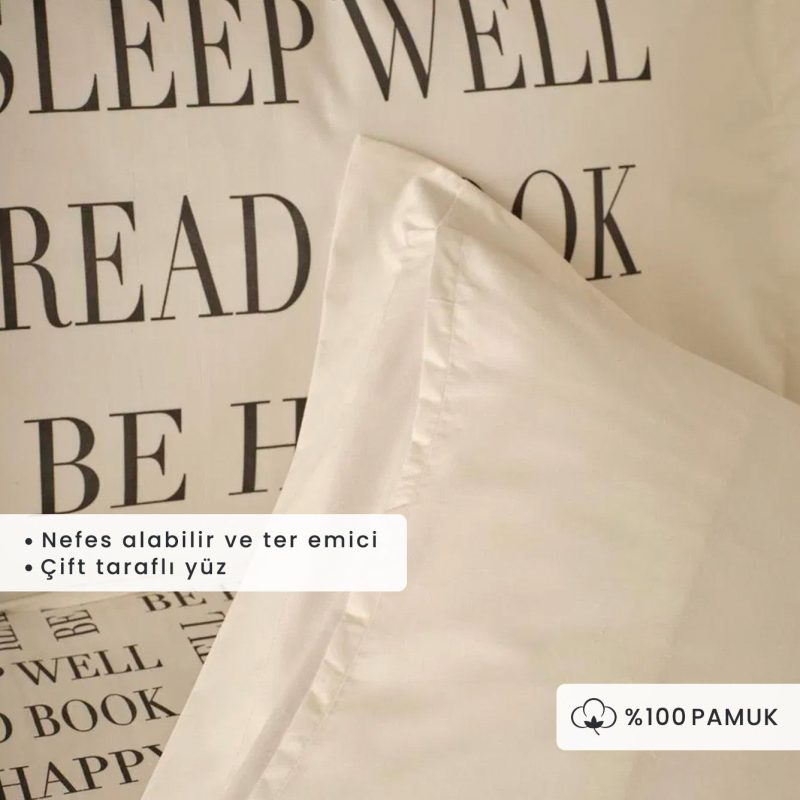 Book Lovers King Size Duvet Cover Set Anthracite (240x220 cm) - Image 2