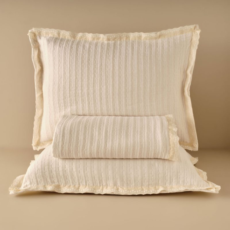 Vintage Bedspread Set Cream (240x260) - Image 3