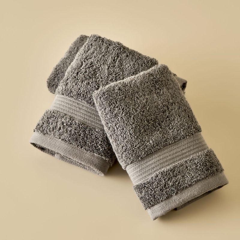 Premium Dorita 6 Piece Towel Set Dark Gray - Image 5