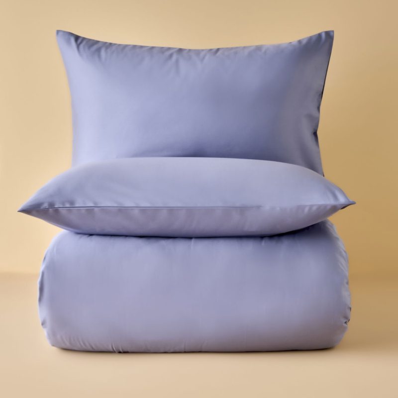 100% Cotton Satin Supreme Double Duvet Cover Set Blue(200x220 cm) - Image 4