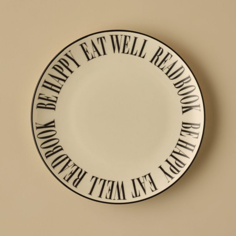 Book Lovers Serving Plate Black (25 cm) - Image 2