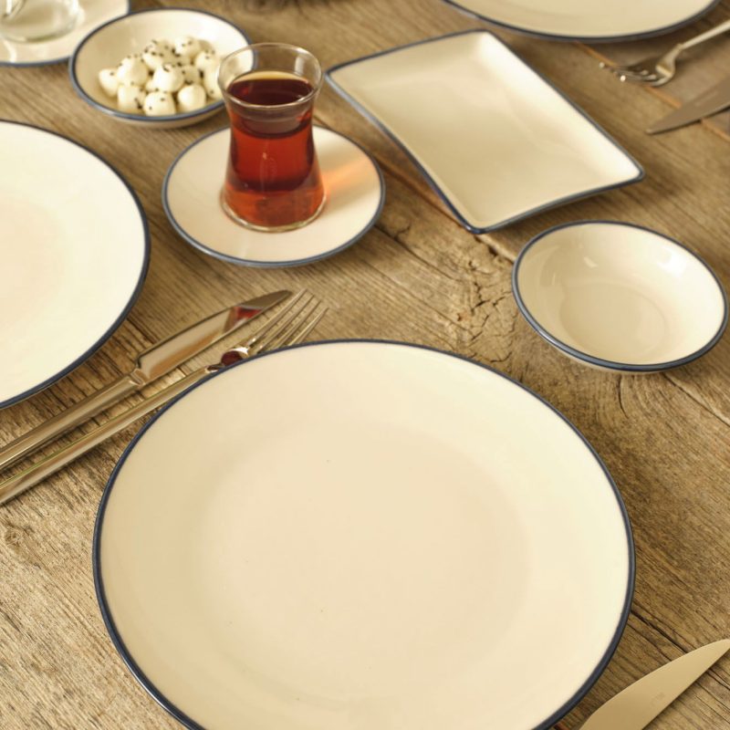 Diana Porcelain 26 Piece Breakfast Set for 6 Persons White - Image 2