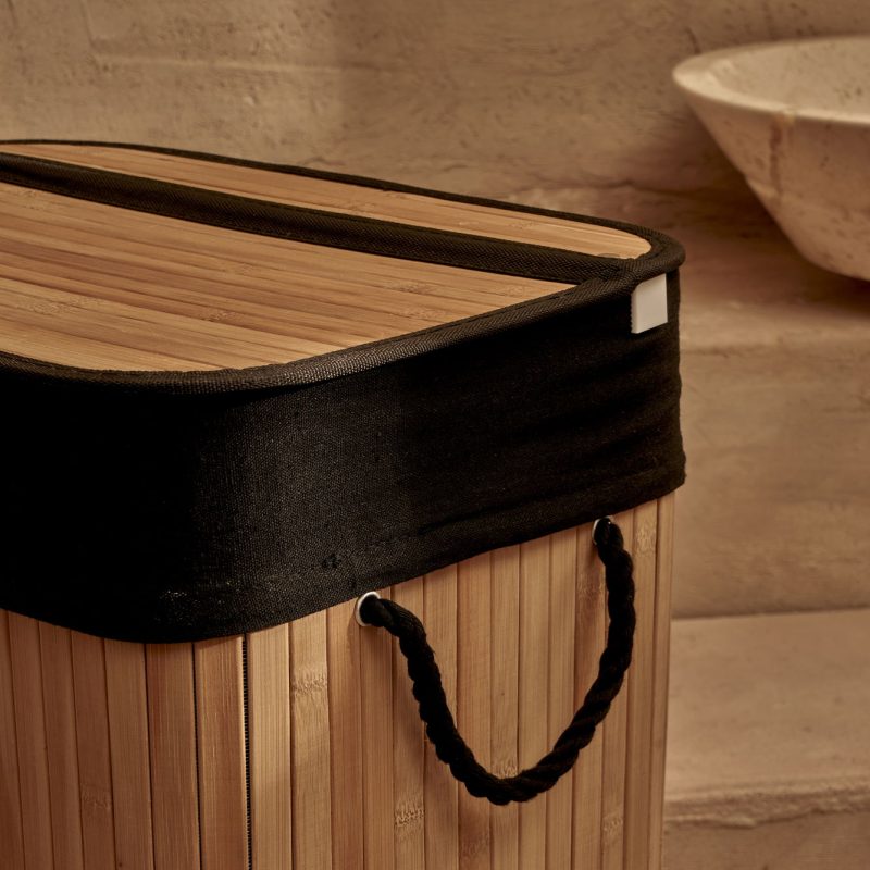 Bennet Bamboo Laundry Basket (40x30x61 cm) - Image 2