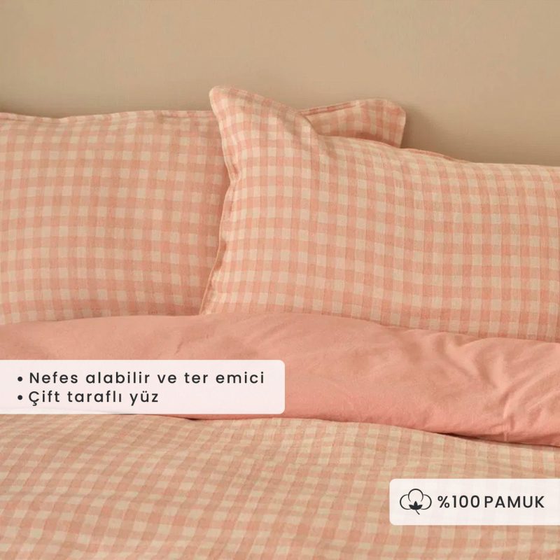 Pavia Yarn Dyed King Size Duvet Cover Set - Image 2