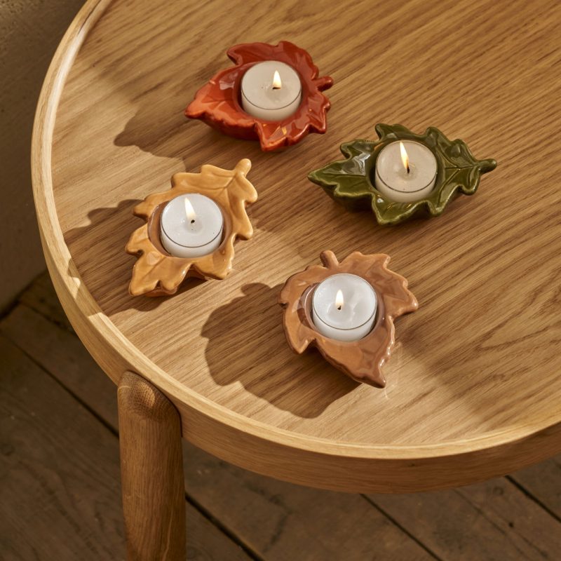 Leaf Candle Holder Yellow - Image 3