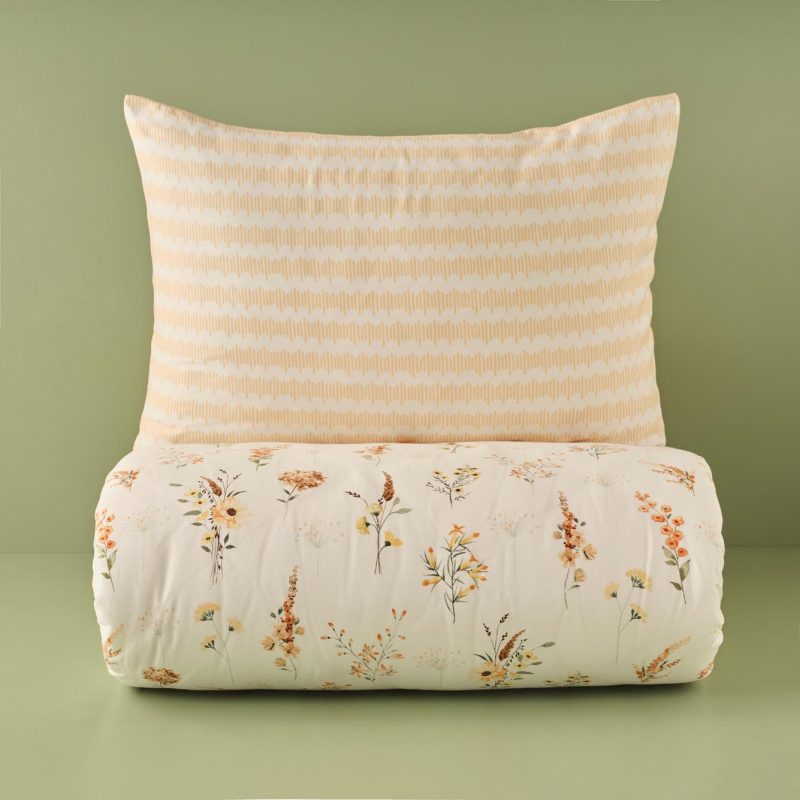 Leora Single Size Duvet Cover Set Salmon (160x220 cm) - Image 4