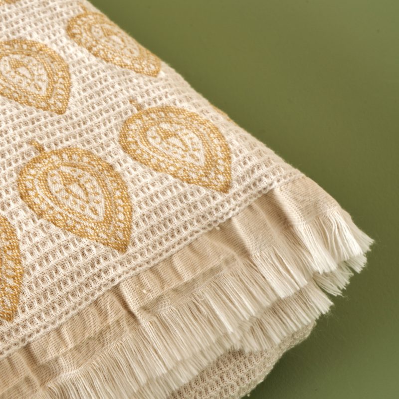 Indian Art  Bedspread Set Cream (240x260) - Image 5