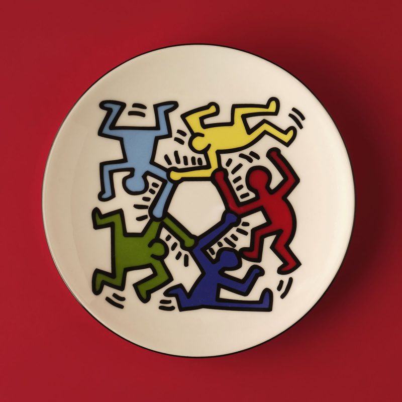Keith Haring Colored Cake Plate Set of 4 - Image 3