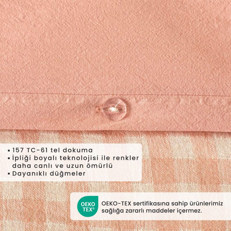 Pavia Yarn Dyed King Size Duvet Cover Set - Image 3