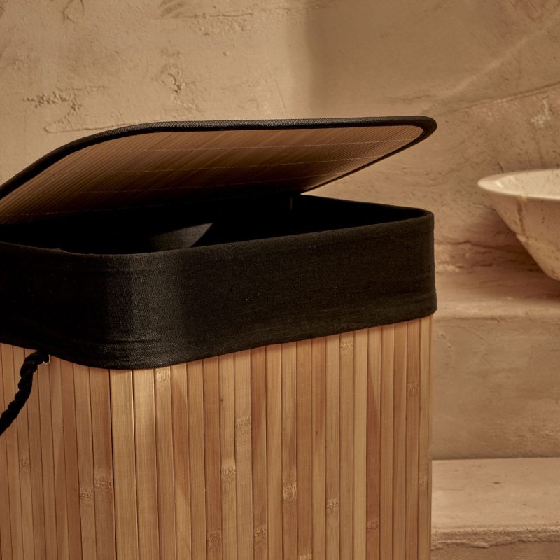 Bennet Bamboo Laundry Basket (40x30x61 cm) - Image 3