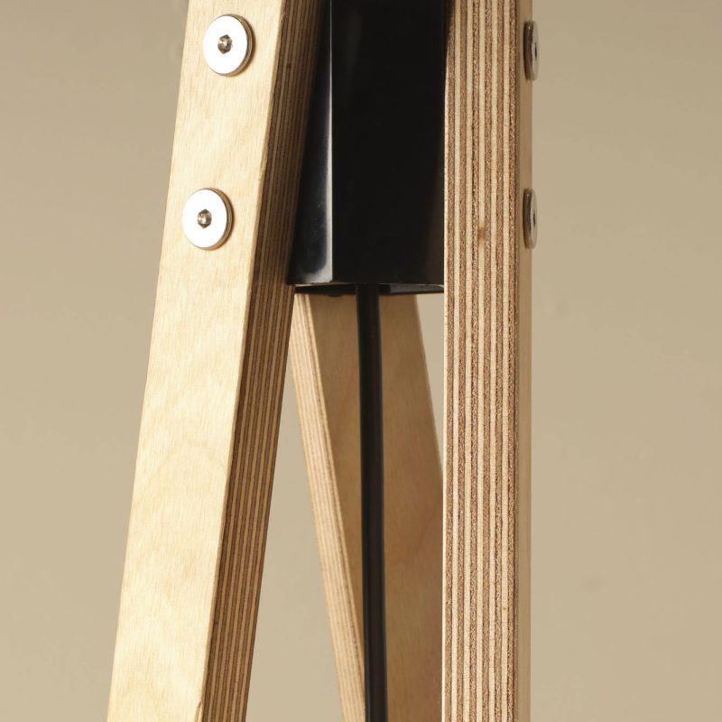 Bella Wooden Floor Lamp Jute (40x40x125 cm) - Image 3