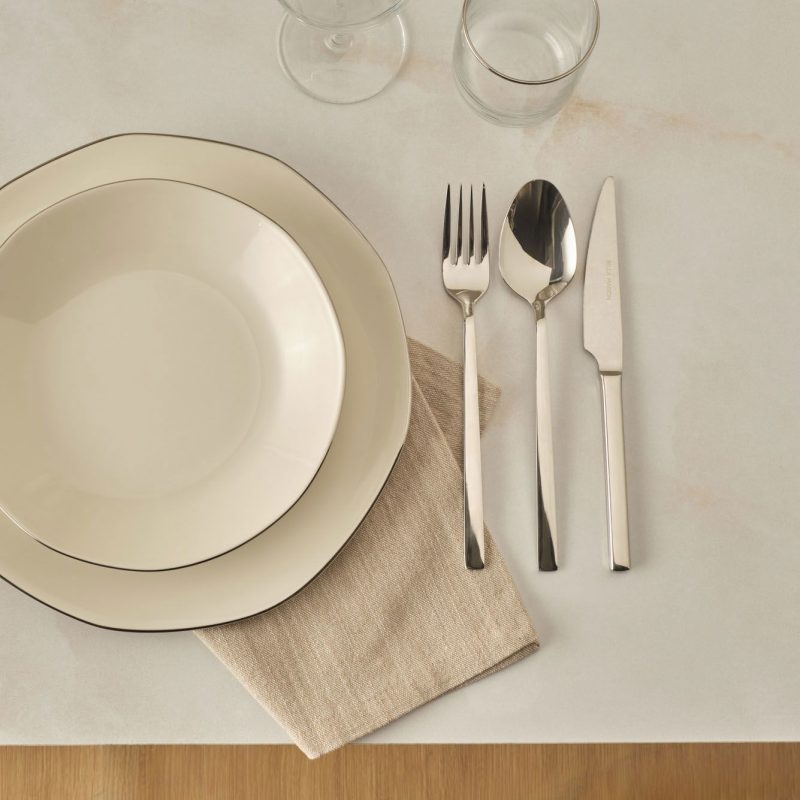 Premium 18 Pieces For 6 People Dinner Cutlery Set Silver - Image 2