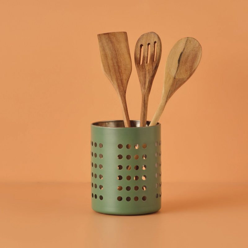 Ronna Cutlery Holder Ghaki (11x11x13,2 cm) - Image 2