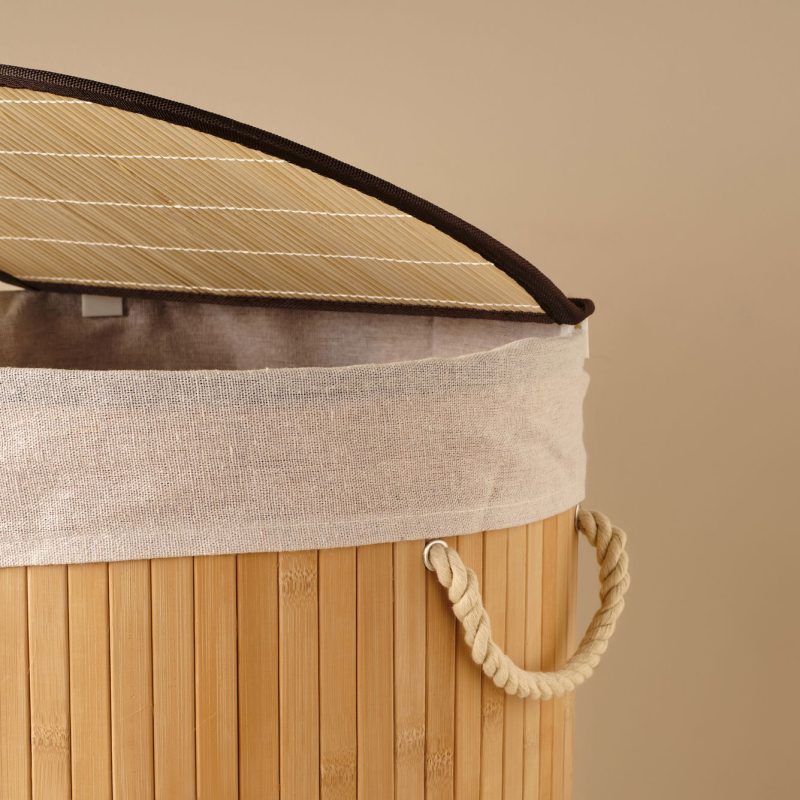Lavi Bamboo Laundry Basket (35x61 cm) - Image 2