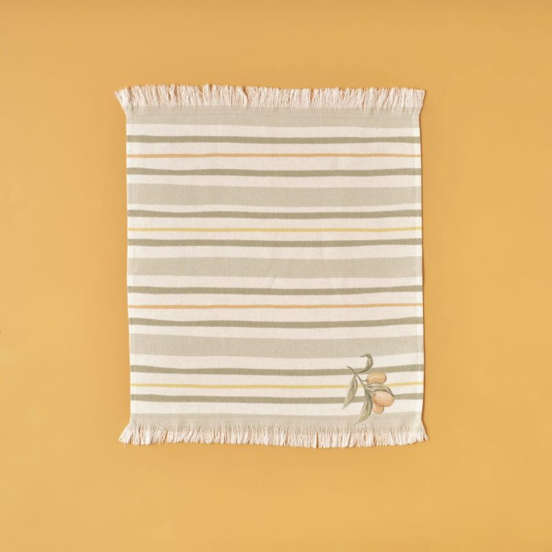 Sicilia Drying Towel 2 Pack Green-Yellow (40x50 cm) - Image 3