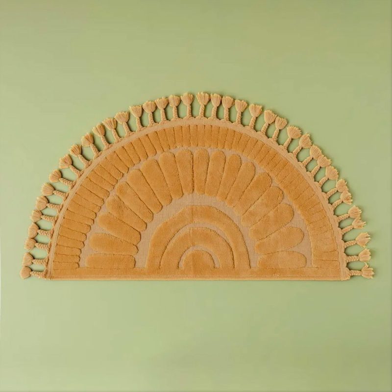 Sunshine Bath Mat Set Mustard Colour (50x100 cm + 40x60 cm) - Image 2