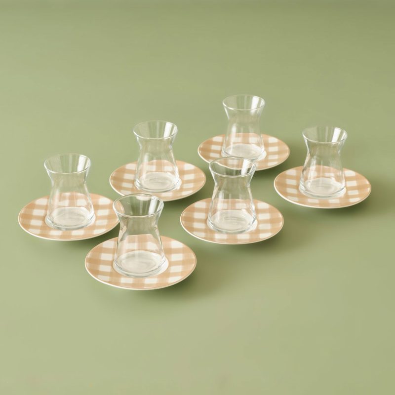 Pavia 6-Piece Tea Glass Set Salmon (132 cc)