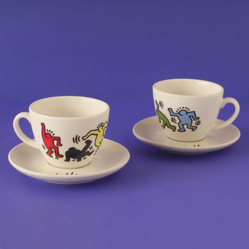 Keith Haring Colored Tea Cup&Saucer set/2pcs (220 cc) - Image 3
