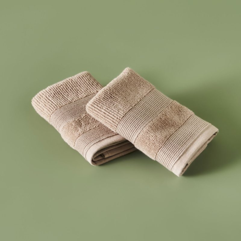 Juna 4 Piece Towel Set Beige - Image 3