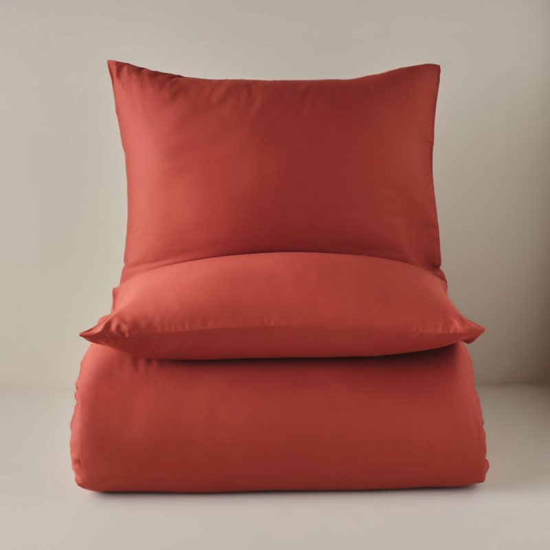 Supreme 100% Cotton Satin Single Duvet Cover Set Tile Color (160x220 cm) - Image 4