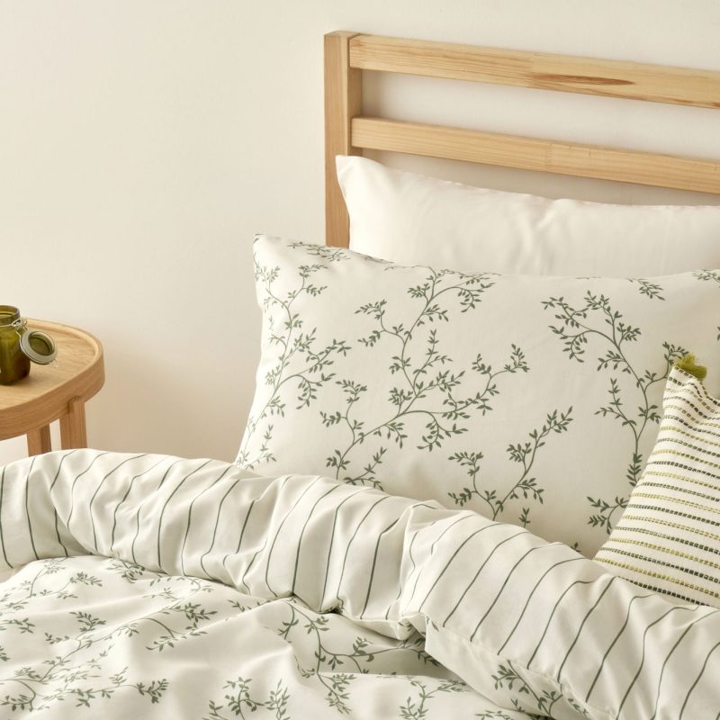 Lauren Single Duvet Cover Set Green (160x220 cm) - Image 3