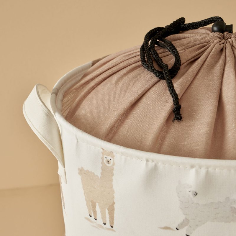 Alpaca Toy Basket with Drawstring Mouth - Image 2