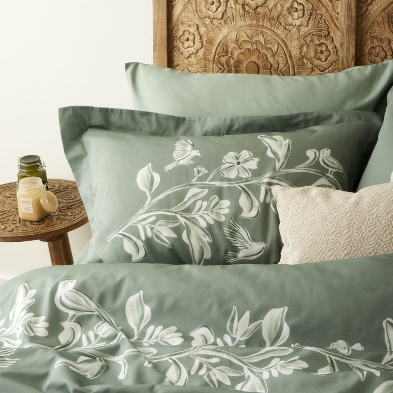 Jude Double Duvet Cover Set Green (200x220 cm) - Image 3