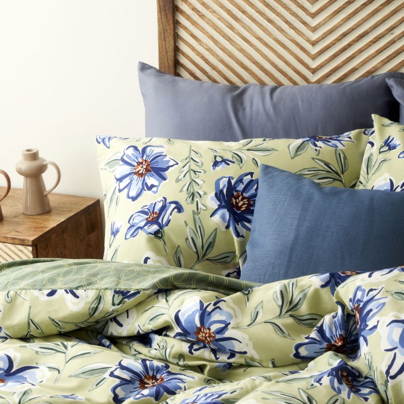 Marlowe Double Duvet Cover Set Green (200x220 cm) - Image 3