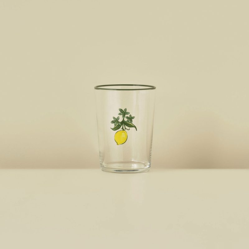 Sicilia Lemon Soft Drink Glass Green (510 cc)