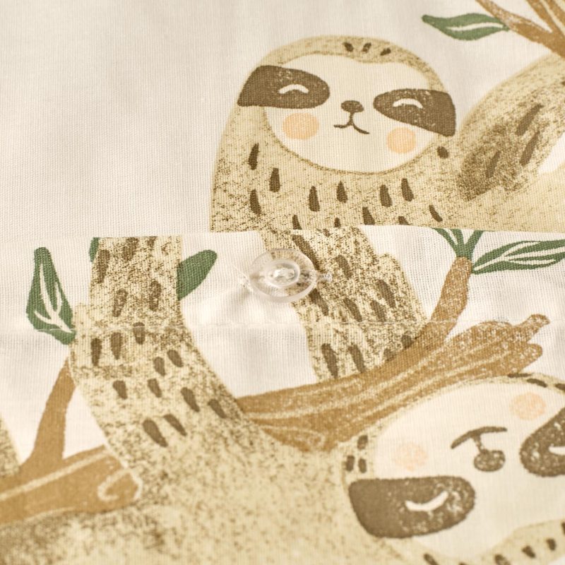 Sloth Baby Duvet Cover Set Beige (100x150 cm) - Image 5