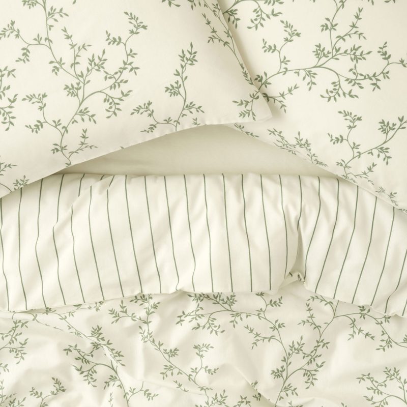 Lauren Single Duvet Cover Set Green (160x220 cm) - Image 2