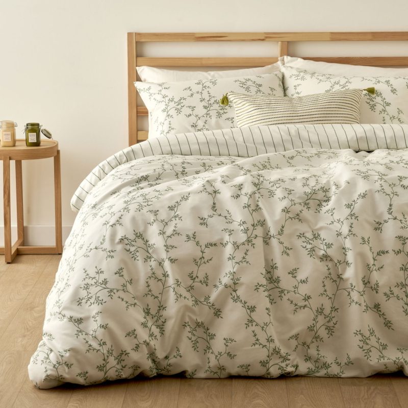 Lauren Single Duvet Cover Set Green (160x220 cm)