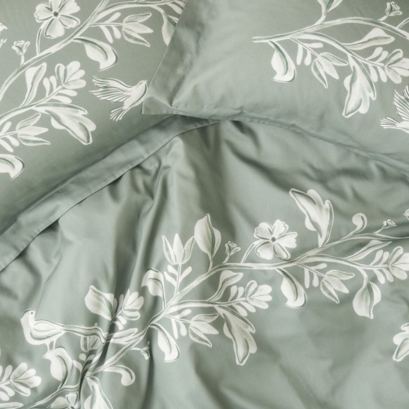 Jude Double Duvet Cover Set Green (200x220 cm) - Image 2