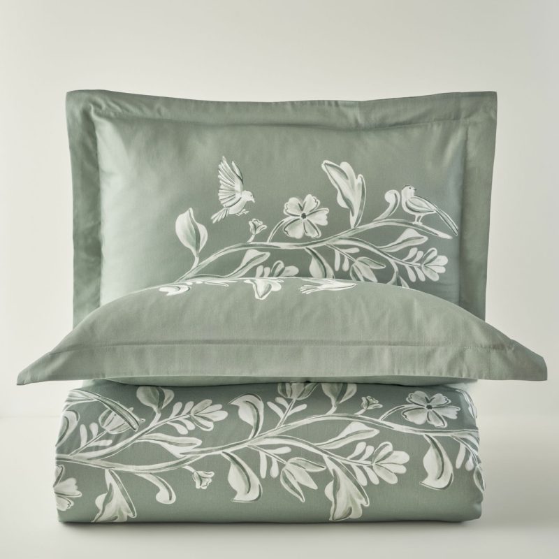 Jude Double Duvet Cover Set Green (200x220 cm) - Image 7