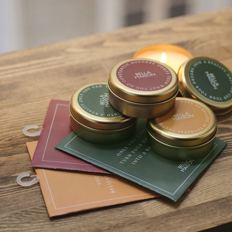 Dreams Mandarin Scented Candle 2 Pack Mustard (60 gr) - Image 2