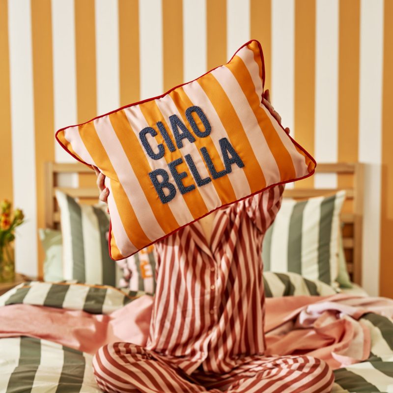 Line Cushion Cover Orange (35x50 cm) - Image 5