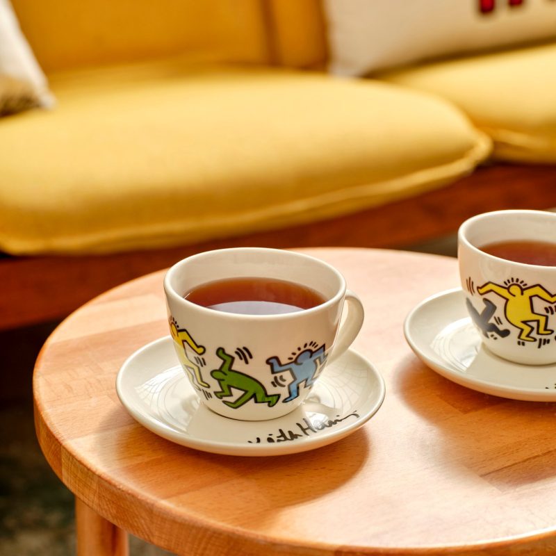 Keith Haring Colored Tea Cup&Saucer set/2pcs (220 cc)